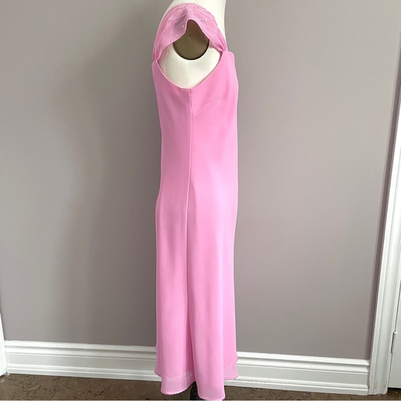 Vintage Pink Sleeveless Beaded Midi Dress - Medium, brand new with tags! - Picture 7 of 13